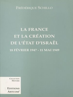 cover image of La France et la création de l'État d'Israël